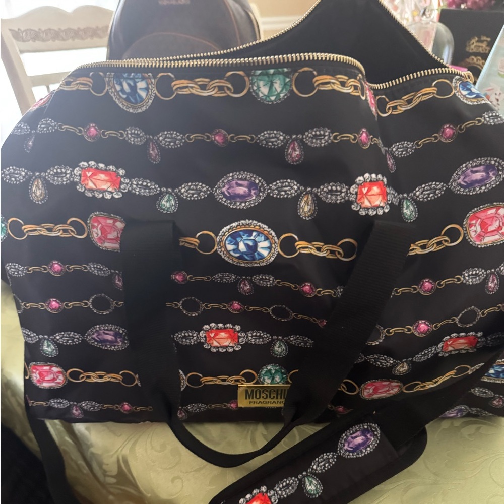 Moschino Black Gem-Print Women's Bag
